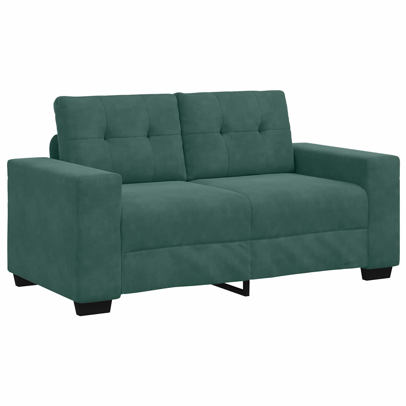 2-teiliges Sofa-Set mit Kissen, hellgrauer Samt