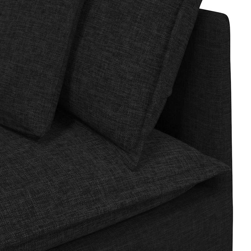 Modulares Sofa Endmodul mit Armlehne Kissen Hellgrau 100 cm