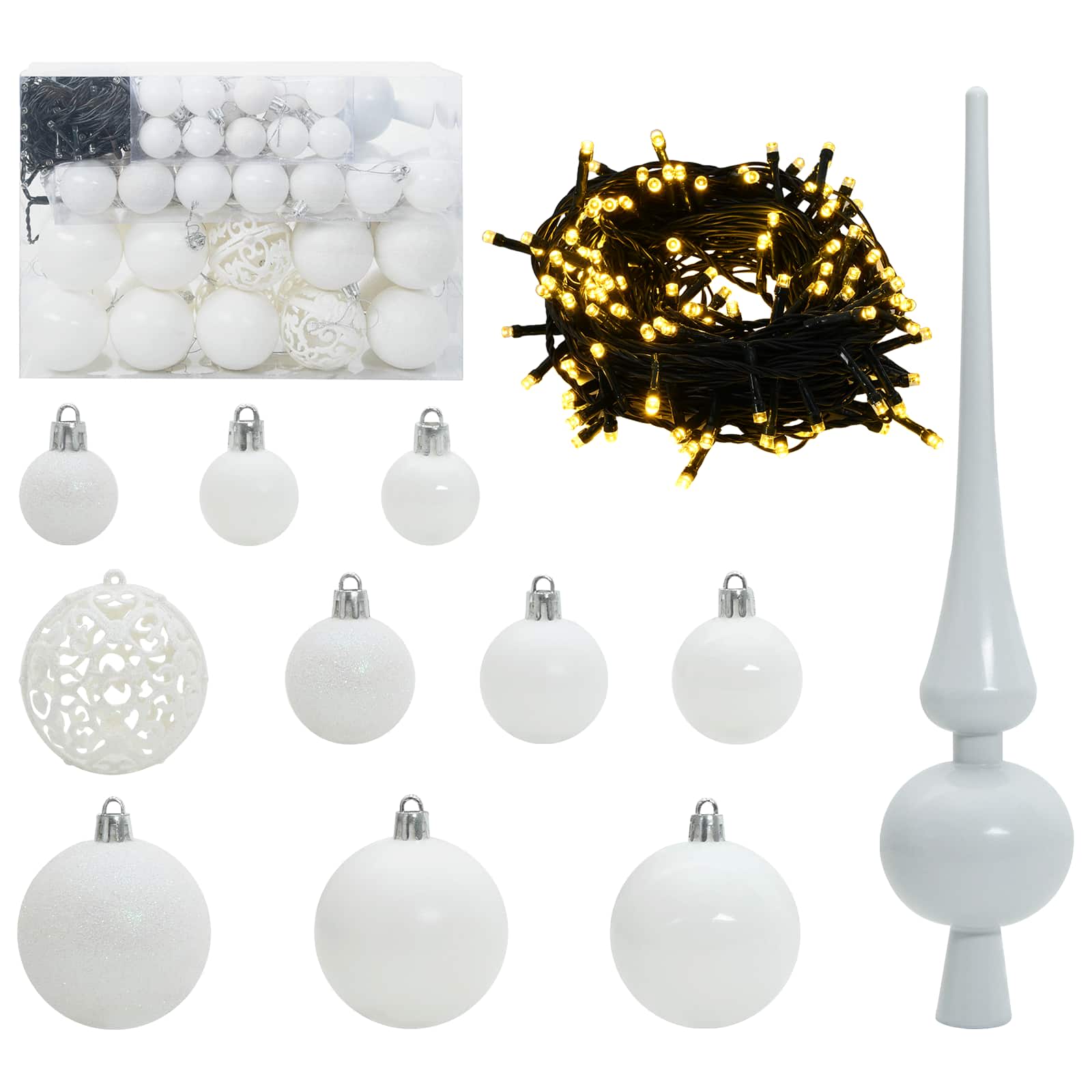 Künstlicher klappbarer Weihnachtsbaum Weiß 120 cm PVC und Stahl