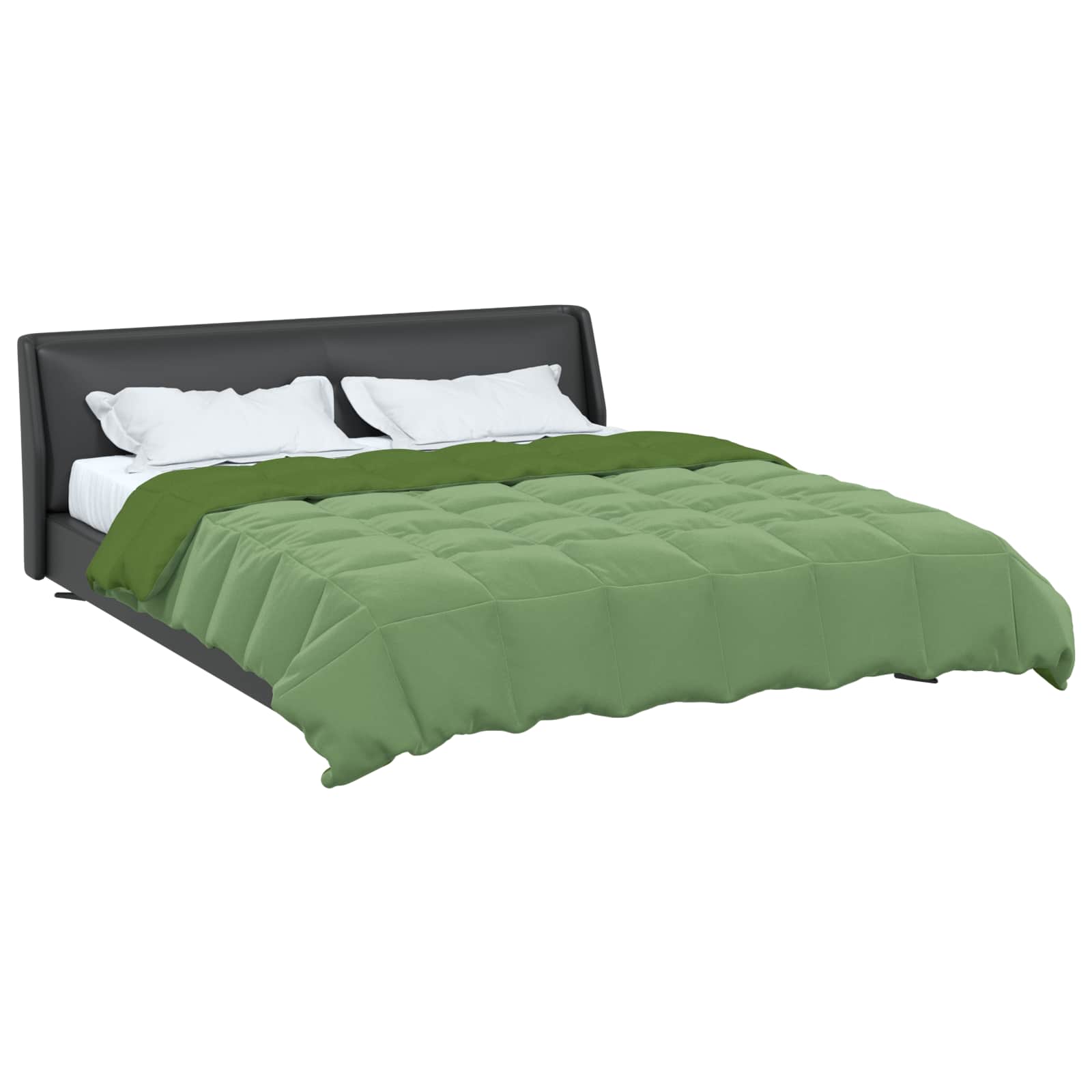 Winterbettdecke Gepolstert Anthrazit 240 x 260 cm Mikrofaser