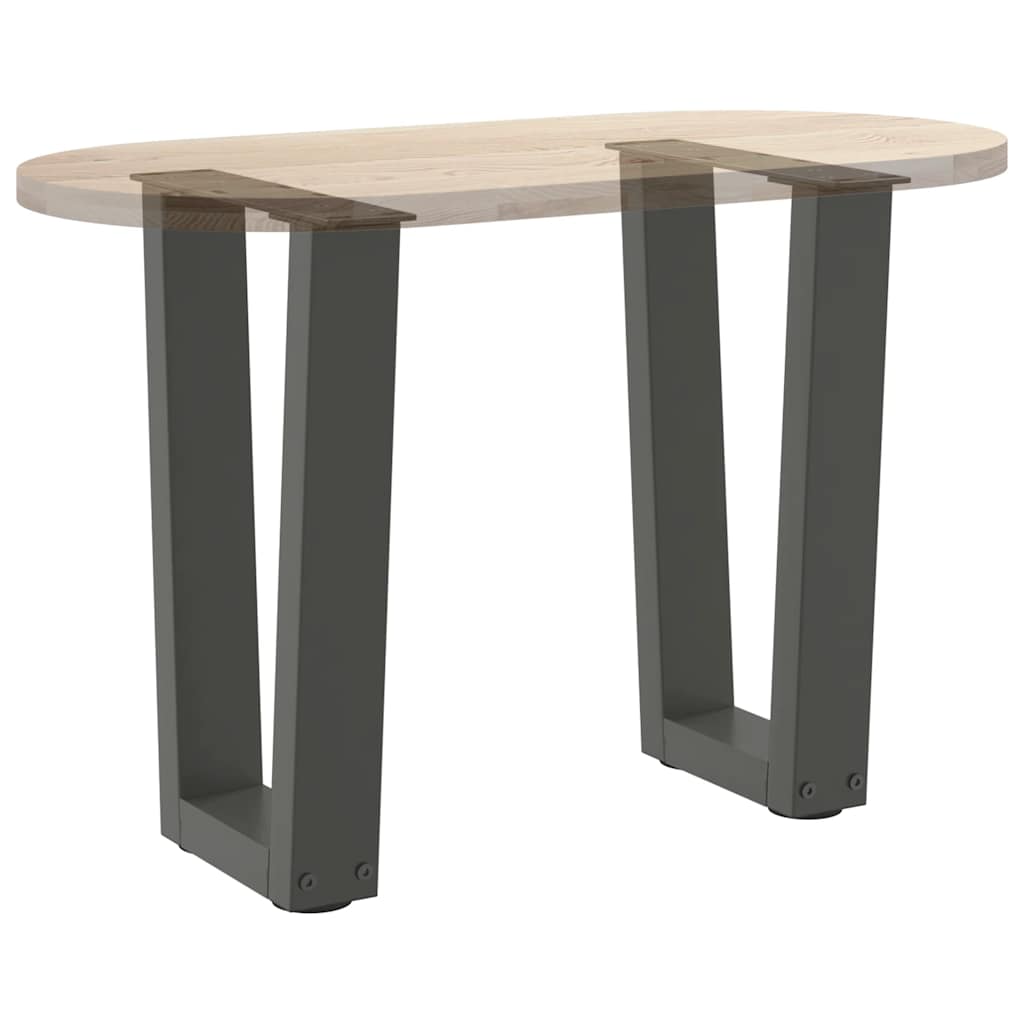 Couchtischbeine V-Form 2 Stück Schwarz 30x(30-31,3) cm Stahl
