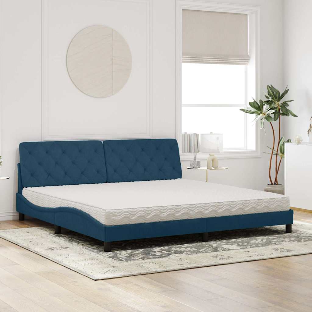 Bett mit Matratze Hellgrau 80x200 cm Samt