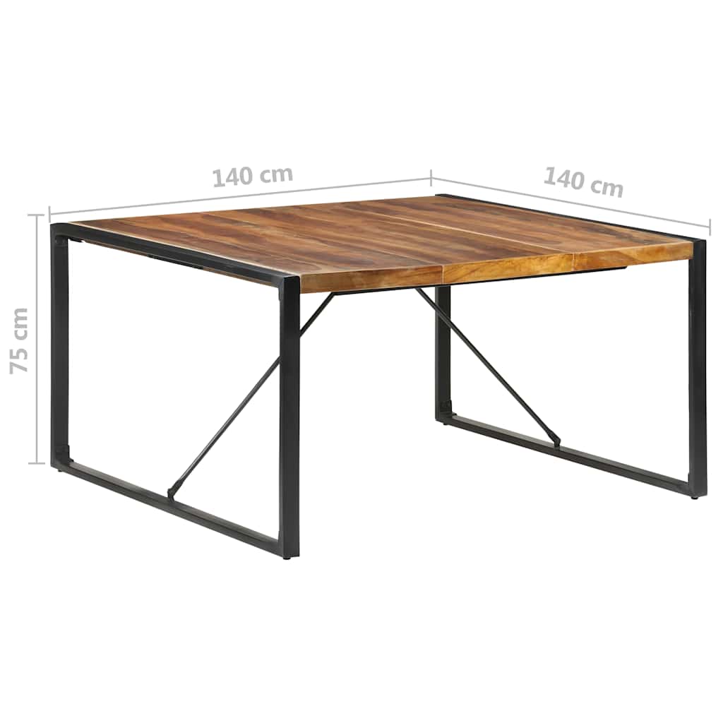 Esstisch 140x140x75 cm Raues Mangoholz