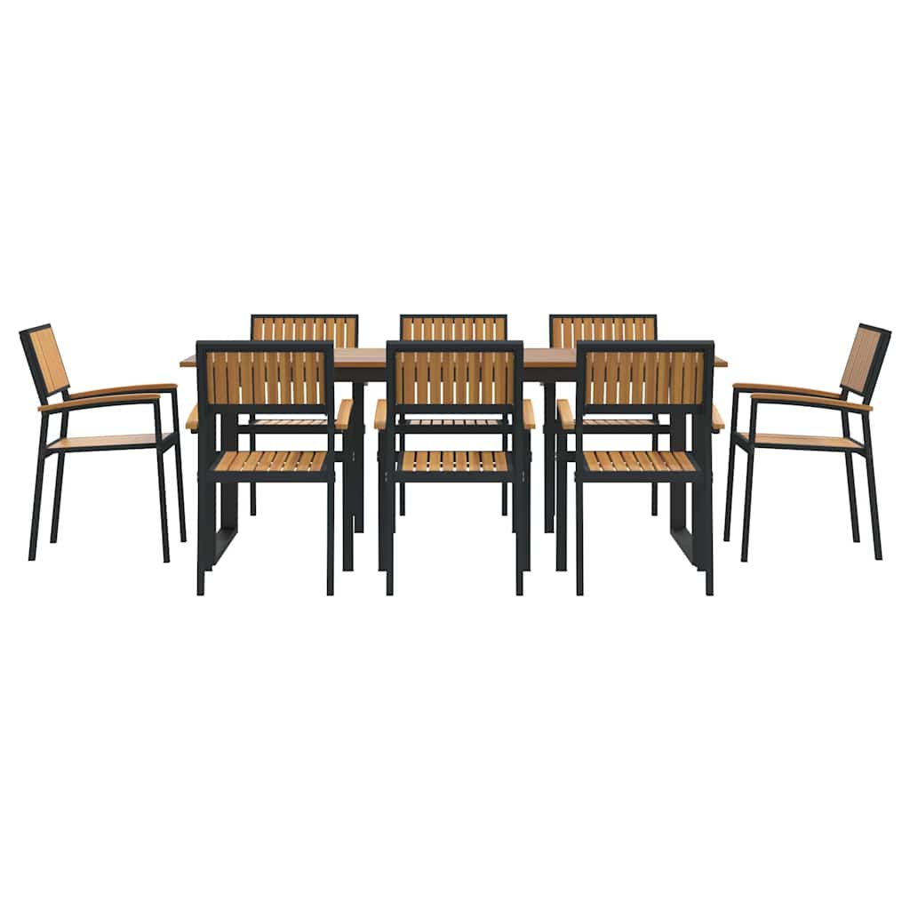 Garten Essgruppe 5 pcs Grau Massivholz Akazie