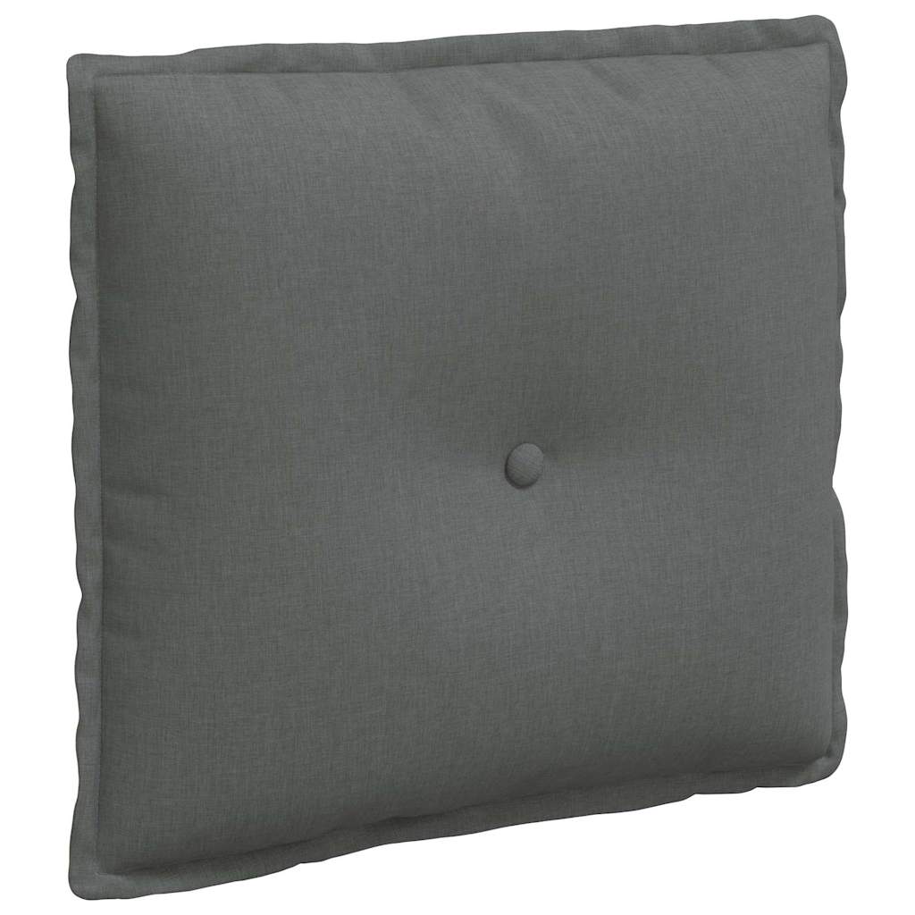 Rückenkissen Hellgrau 50 x 19 x 45 cm Stoff