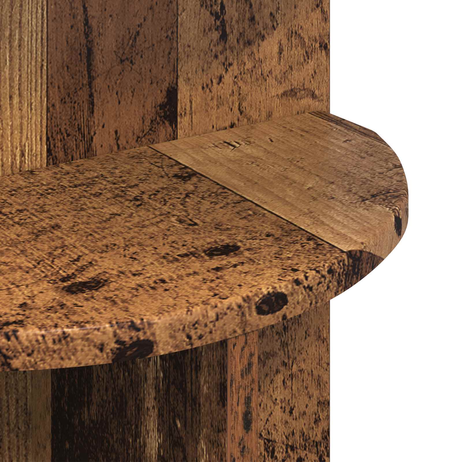 Beistelltisch mit Speicher Weiß Ø 39,5 x 55 cm Holzwerkstoff