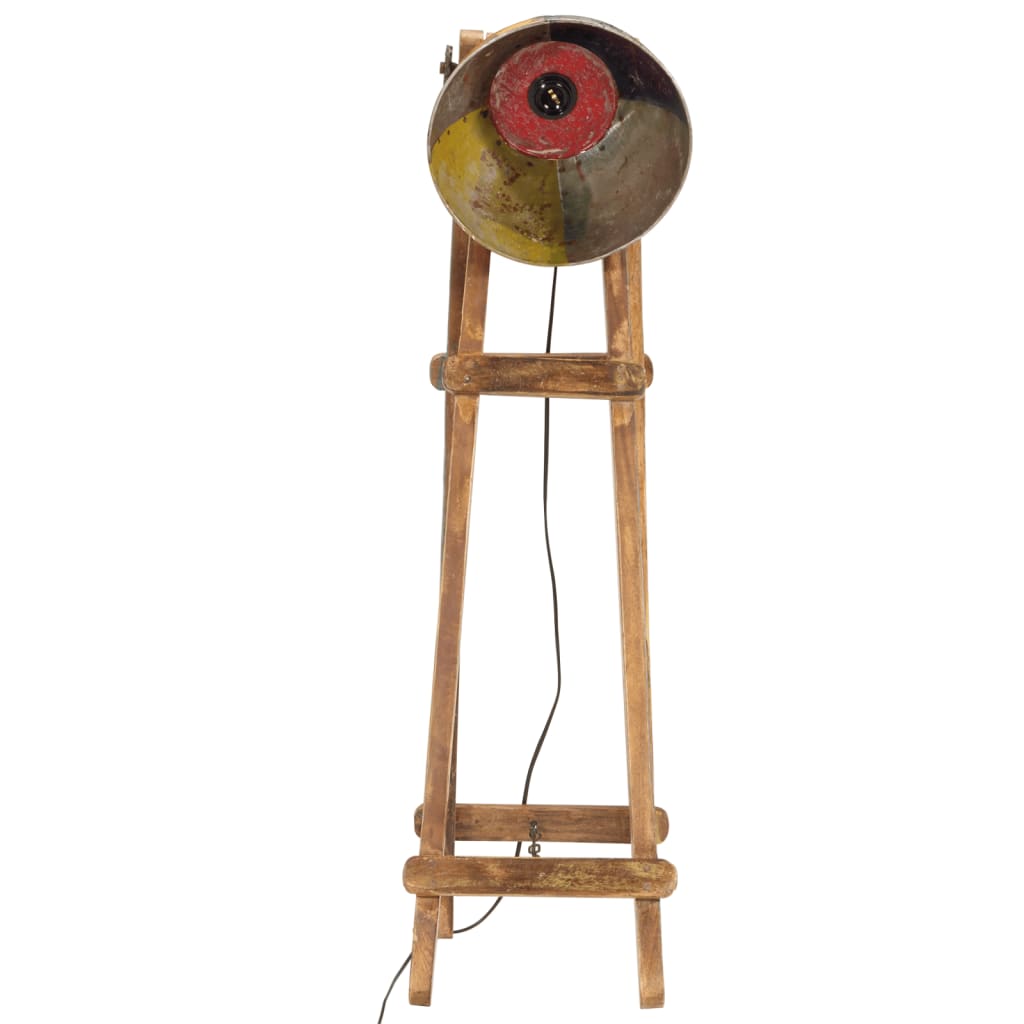Stehlampe Silbern E27 Mango Massivholz