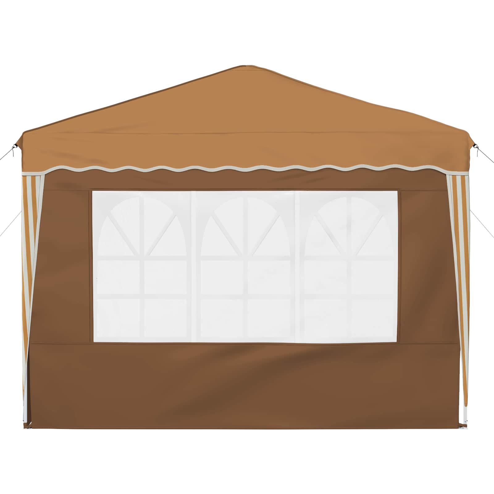 Pop-up Partyzelt 288 x 288 x 245 cm Creme Oxford-Stoff