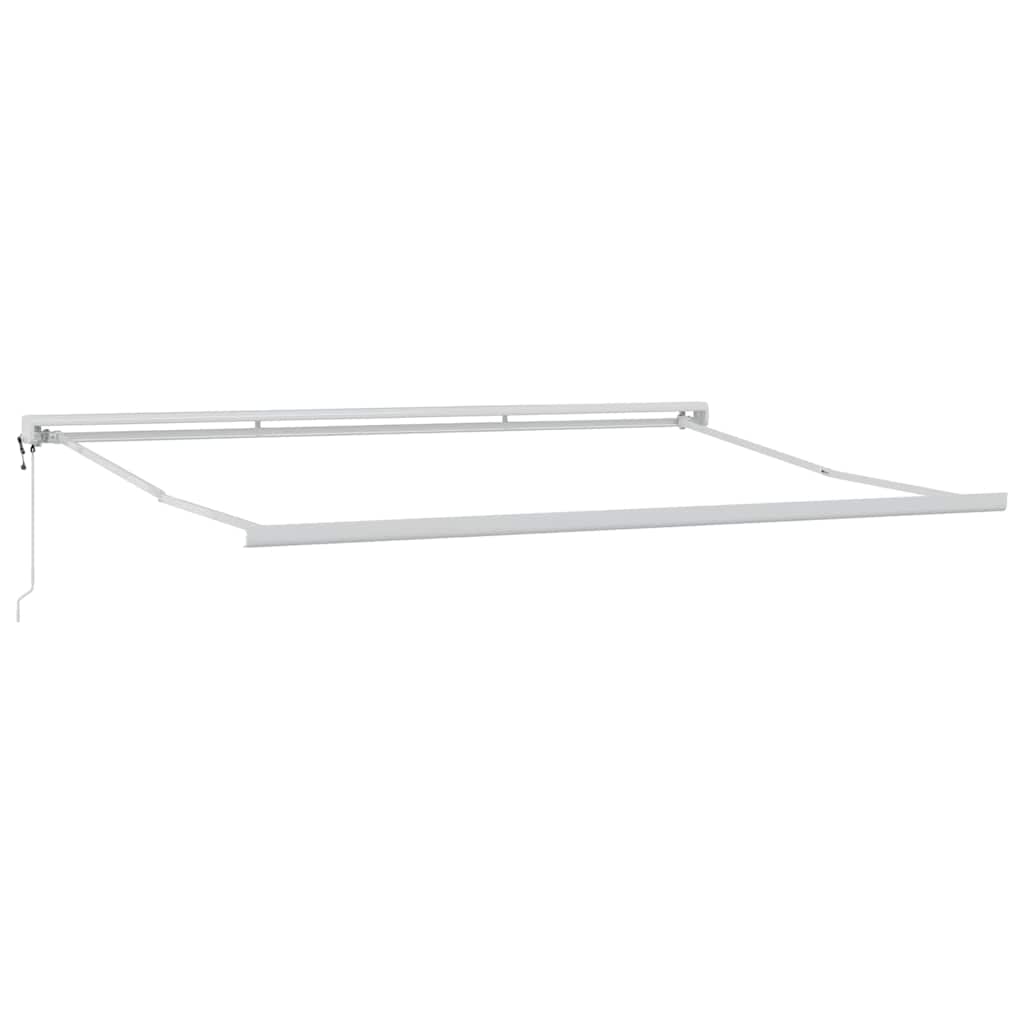 Markise Einziehbar Blau und Weiß 4x3 m Stoff und Aluminium