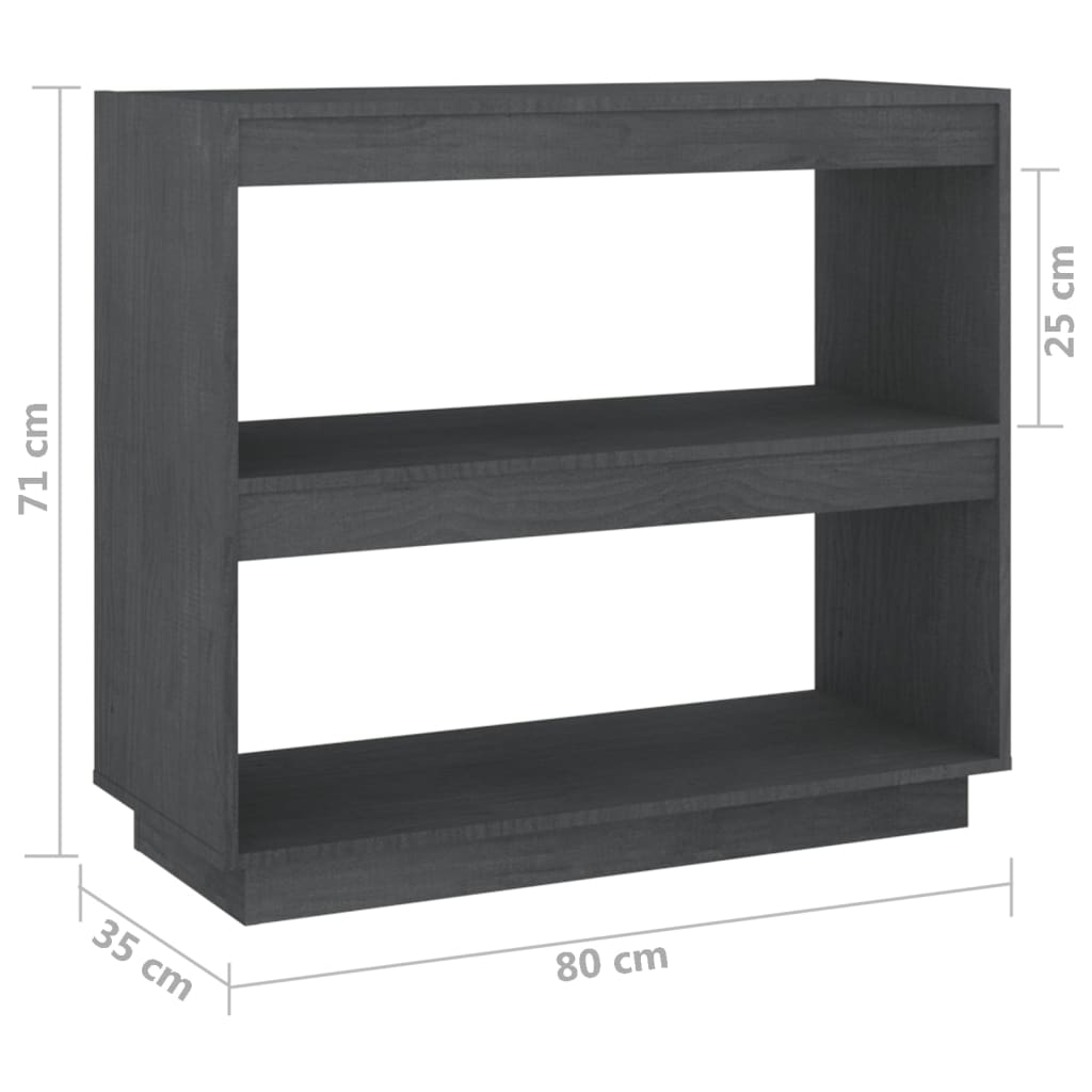 Bücherregal 40x35x71 cm Massivholz Kiefer