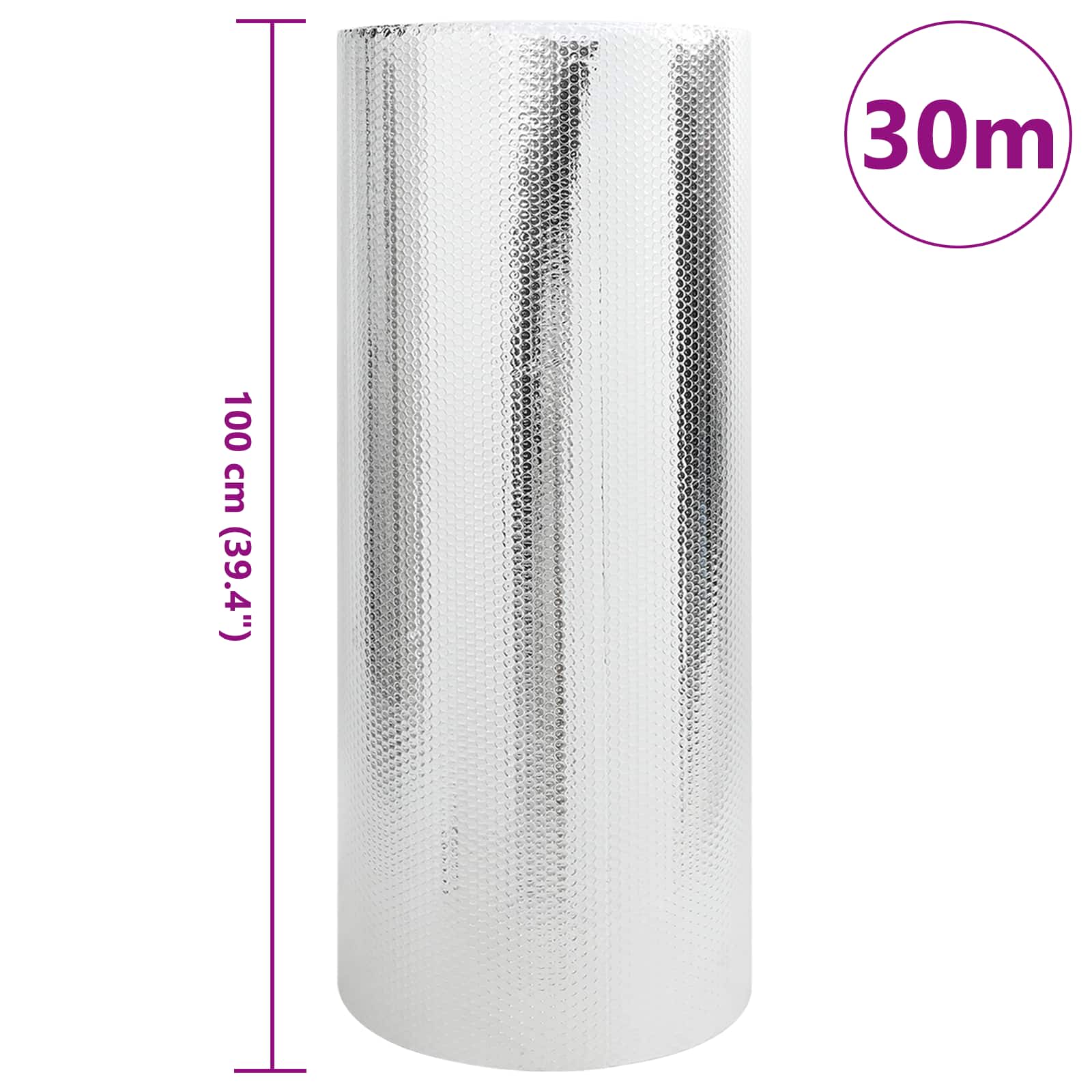 Heizkörper-Reflektorfolie Silber 5 x 0,6 m Polyethylen