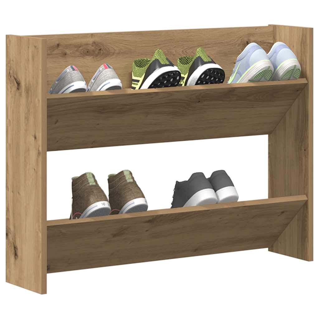Wand-Schuhschränke 4 Stk. Weiß 60x18x60 cm Holzwerkstoff