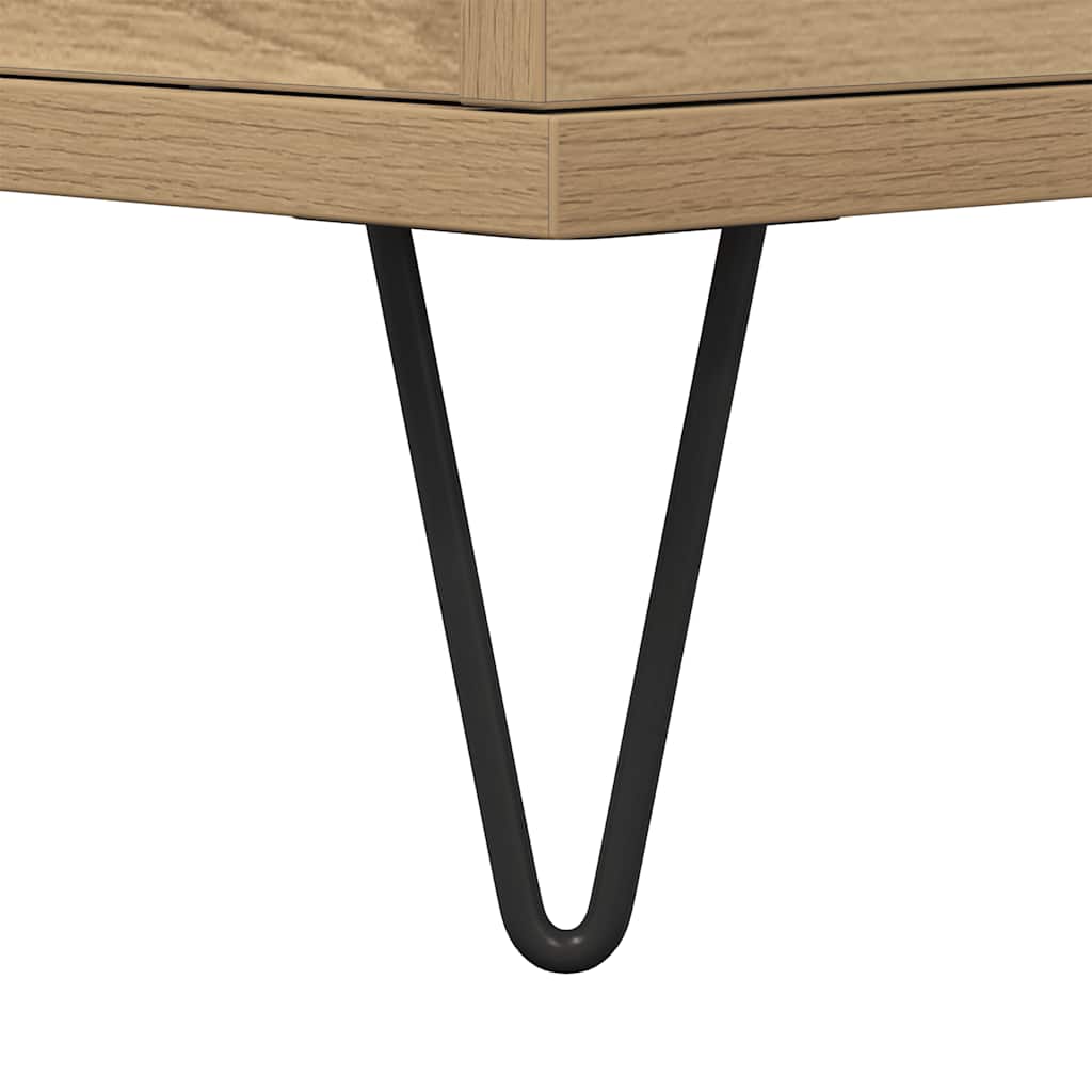 Bettschrank Schwarz Eichen-Optik 40 x 35 x 50 cm Holzwerkstoff