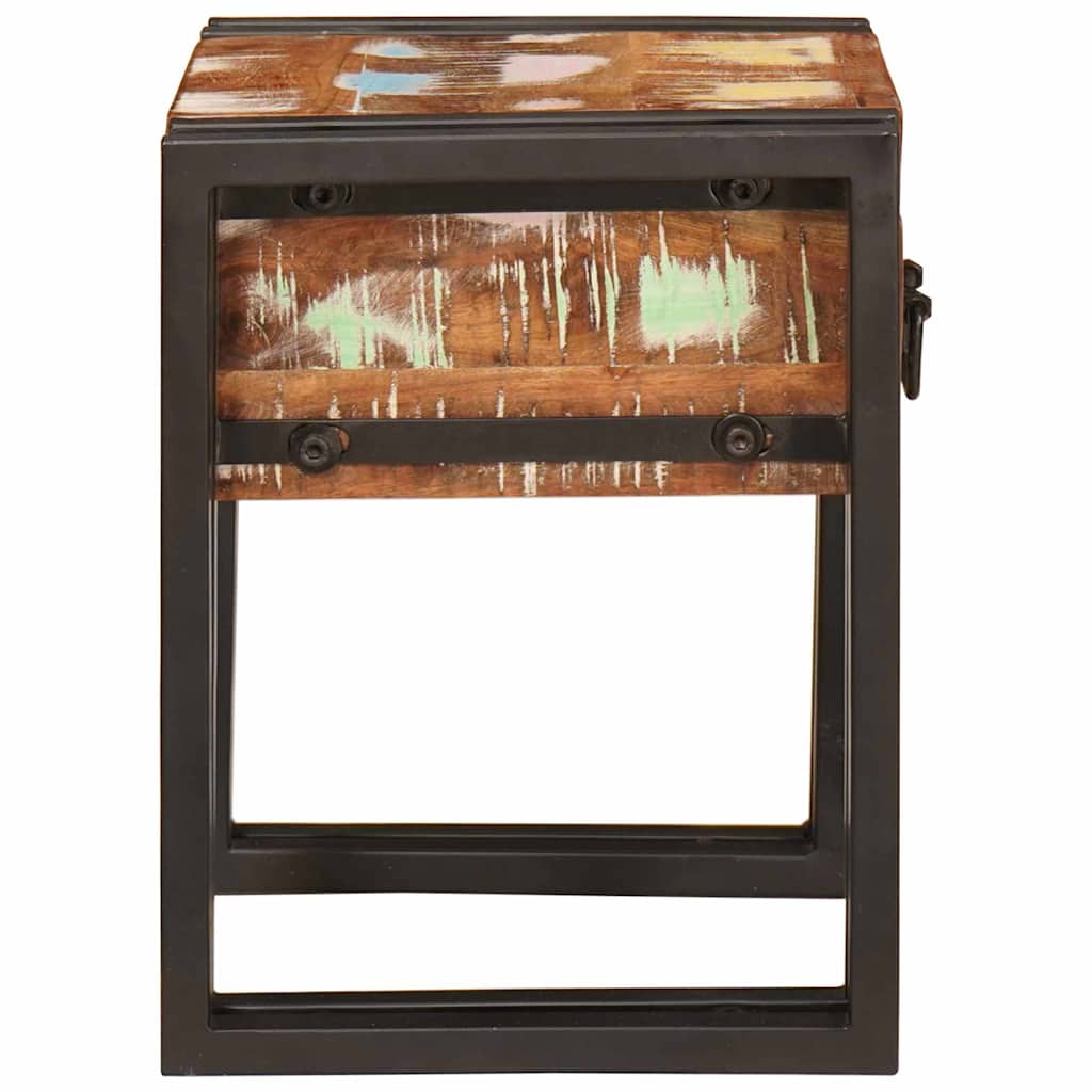 Beistelltisch mit Schubladen 40 x 40 x 50 cm Massivholz Mango