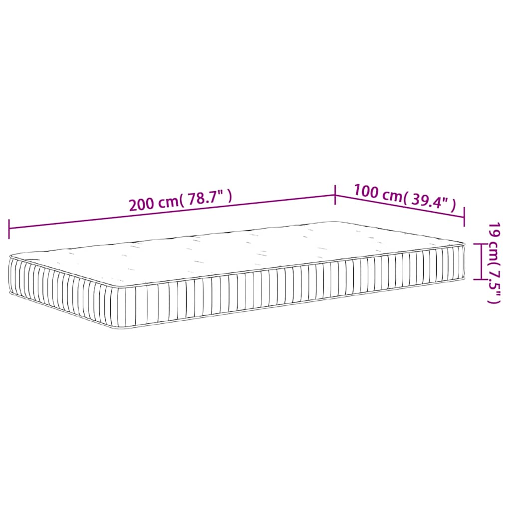 Kindermatratze Taschenfederkern Mittel 80x160 cm