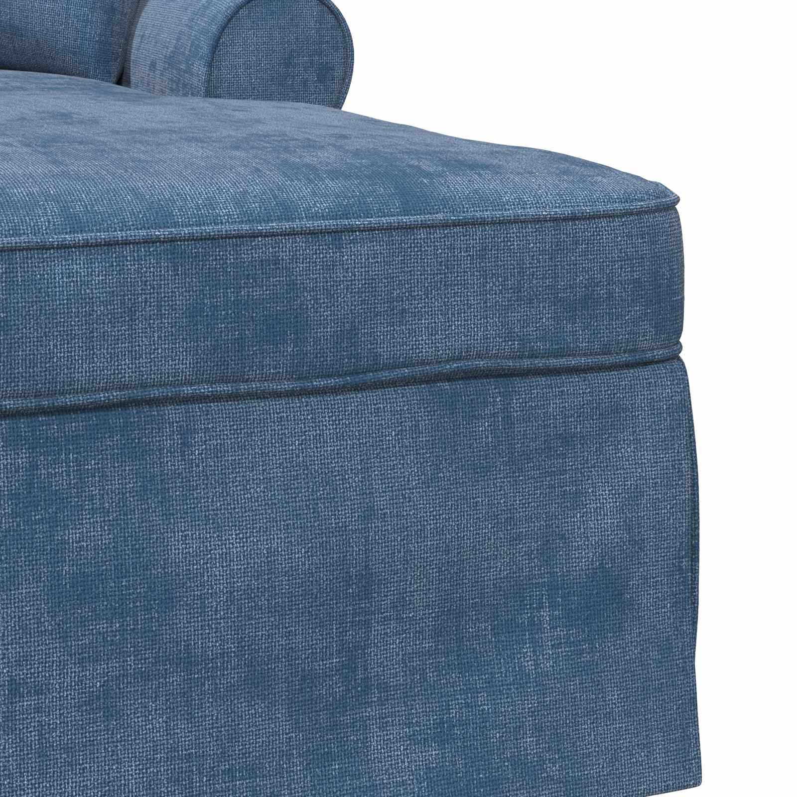 Chaise Lounge mit Rock mit Kissen Creme 157 x 91 x 91 cm ARES