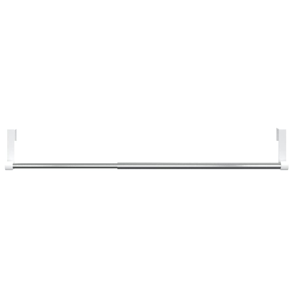 Gardinenstangen 2 Stk. Weiß und Silbern 40-60 cm Aluminium