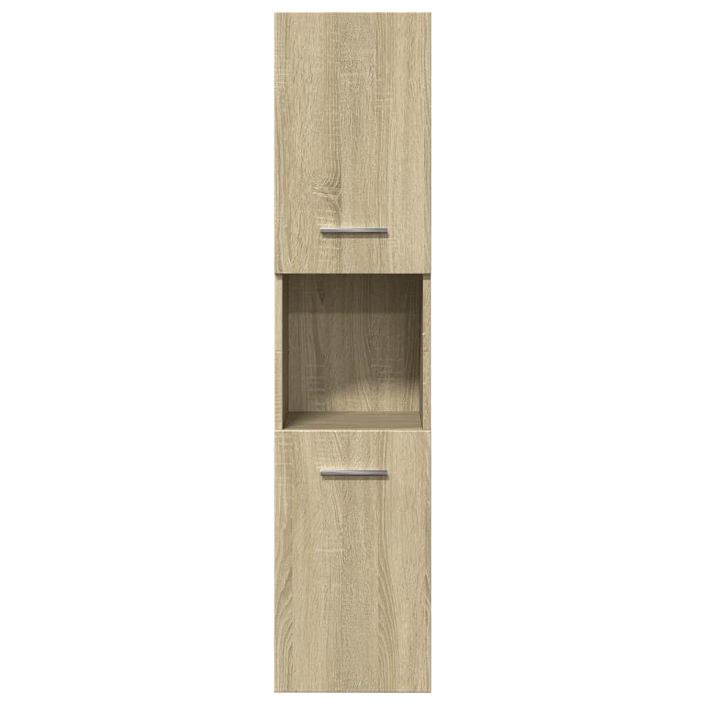 Badezimmerschrank Weiß 30x30x130 cm Holzwerkstoff