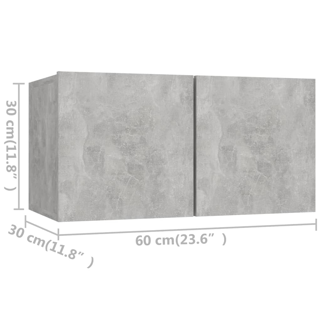 4-tlg. TV-Schrank-Set Weiß Holzwerkstoff
