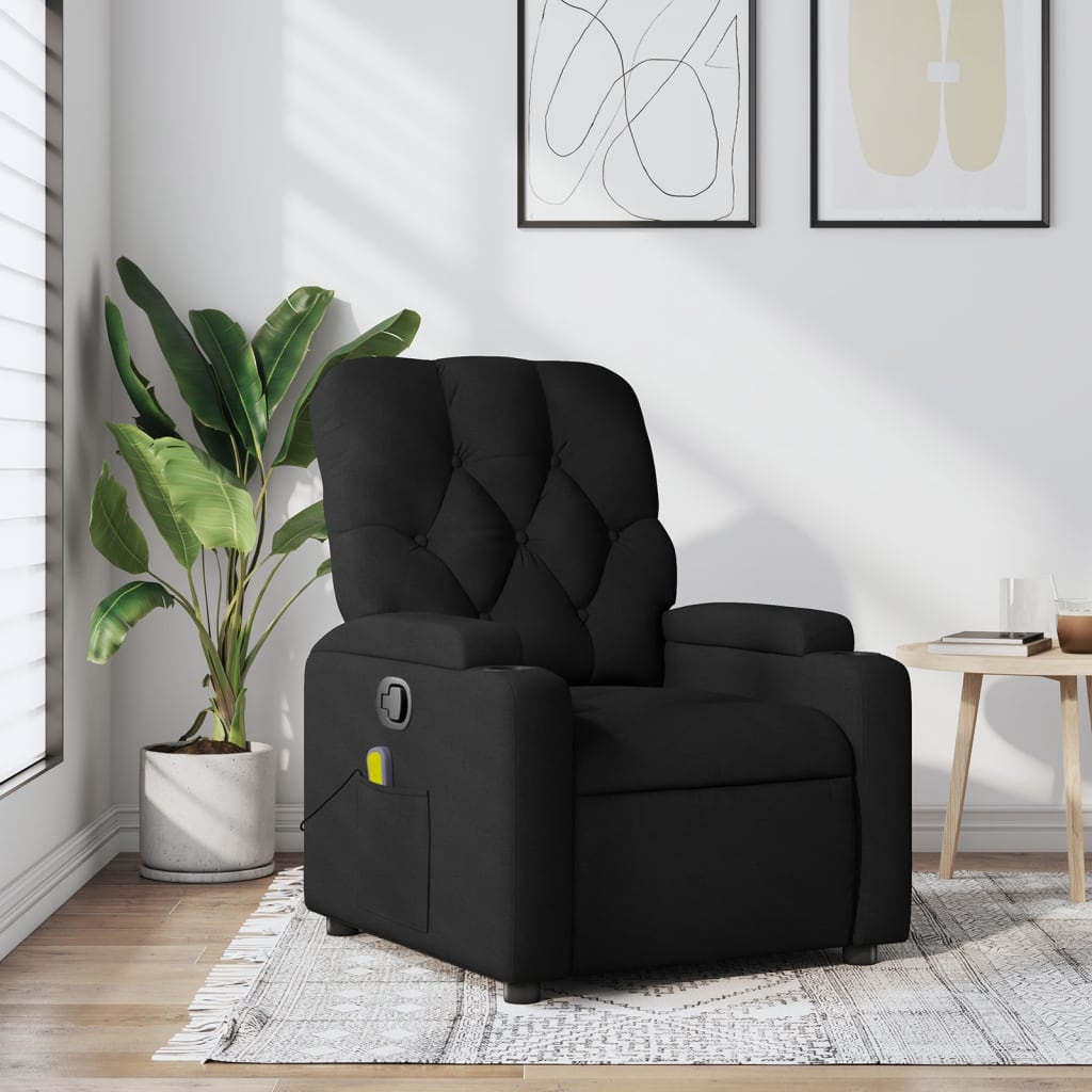 Massage-Relaxsessel, hellgrauer Stoff