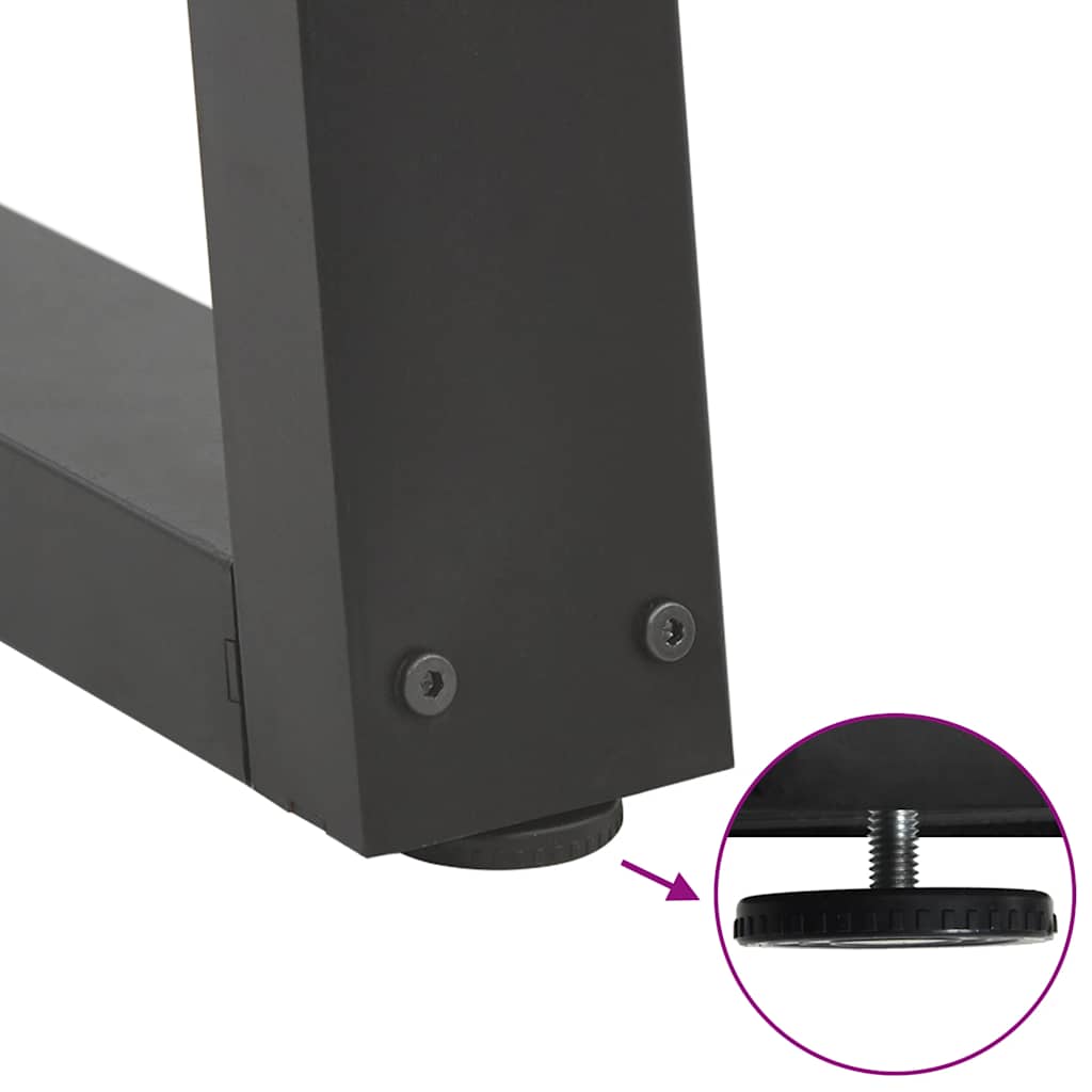 Couchtischbeine V-Form 2 Stück Schwarz 30x(30-31,3) cm Stahl
