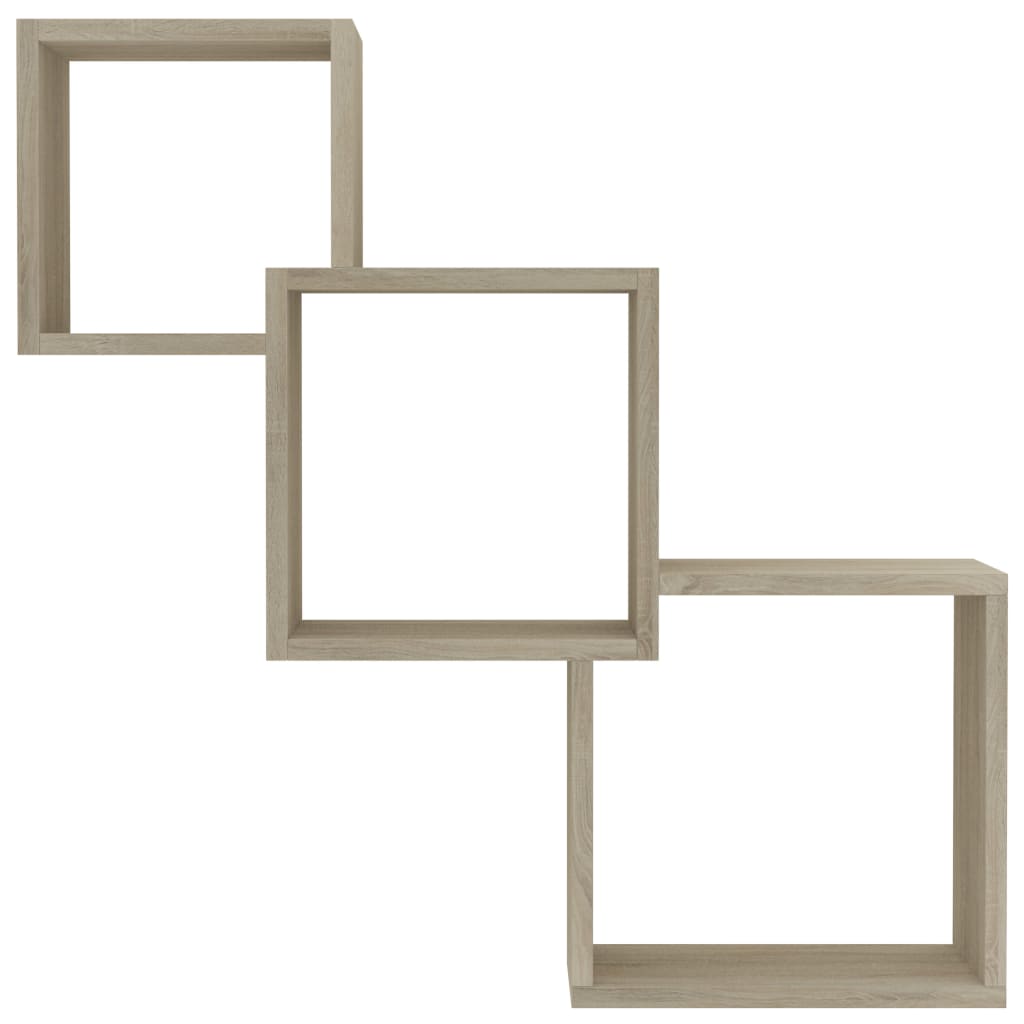 Cube Wandregale Weiß 68x15x68 cm Holzwerkstoff