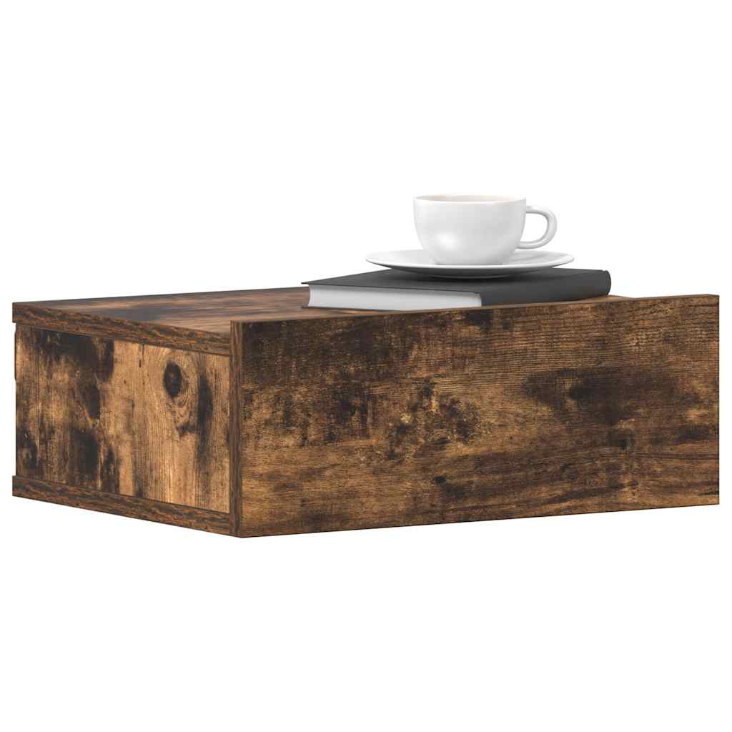 Hängender Nachttisch Weiß 40x30x15 cm Holzwerkstoff