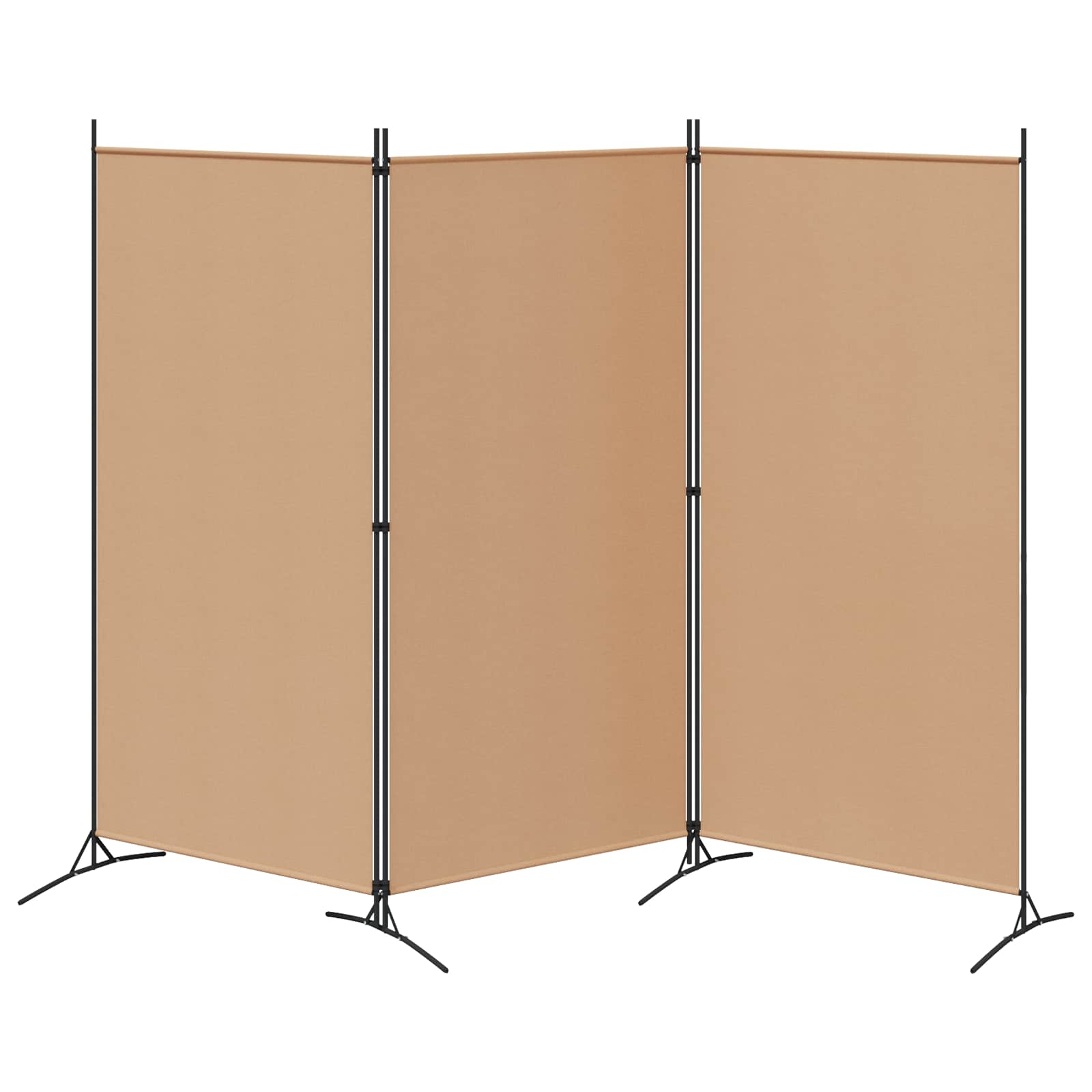 3-tlg. Raumteiler Weiß 260x180 cm Stoff