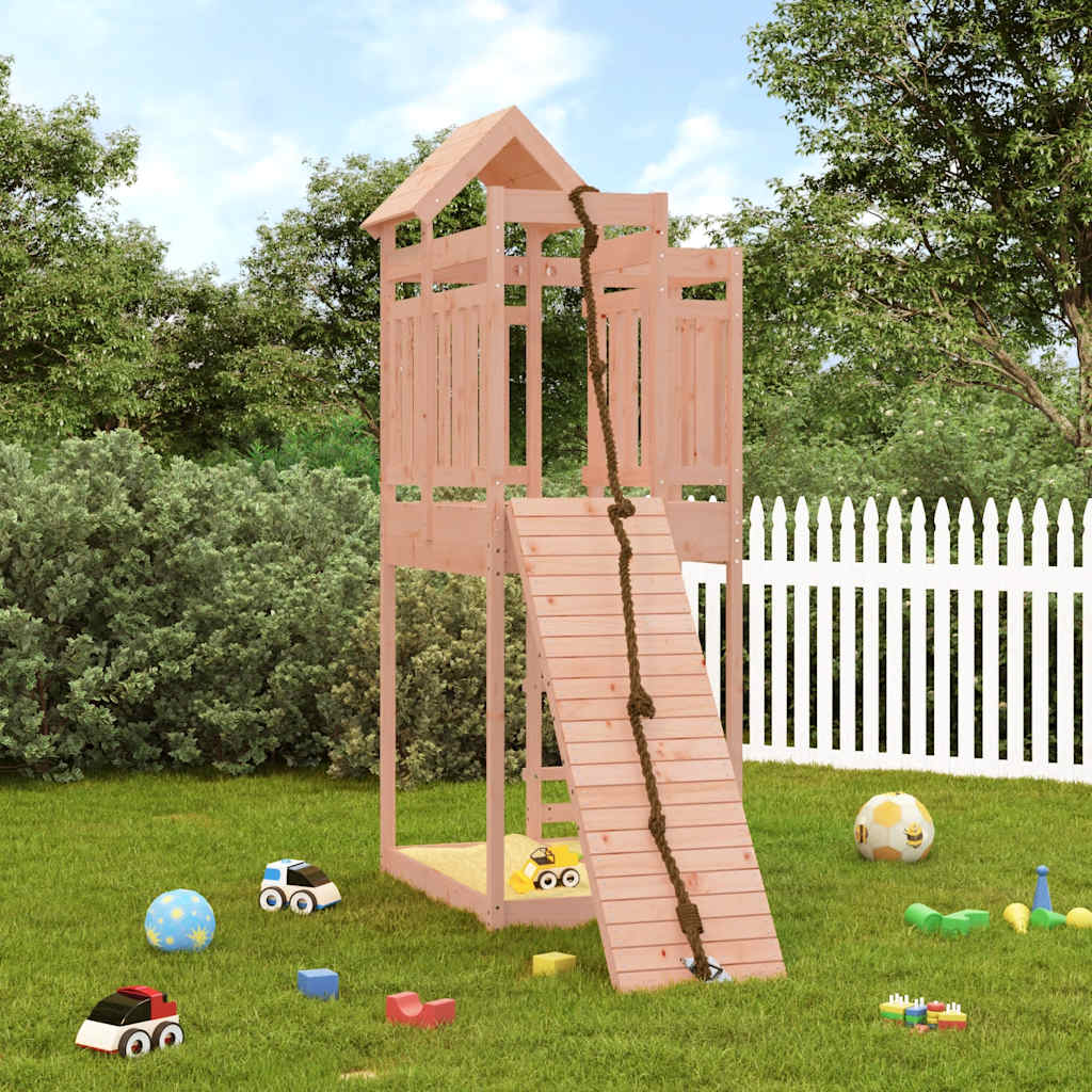 Spielturm mit Kletterwand Massivholz Kiefer