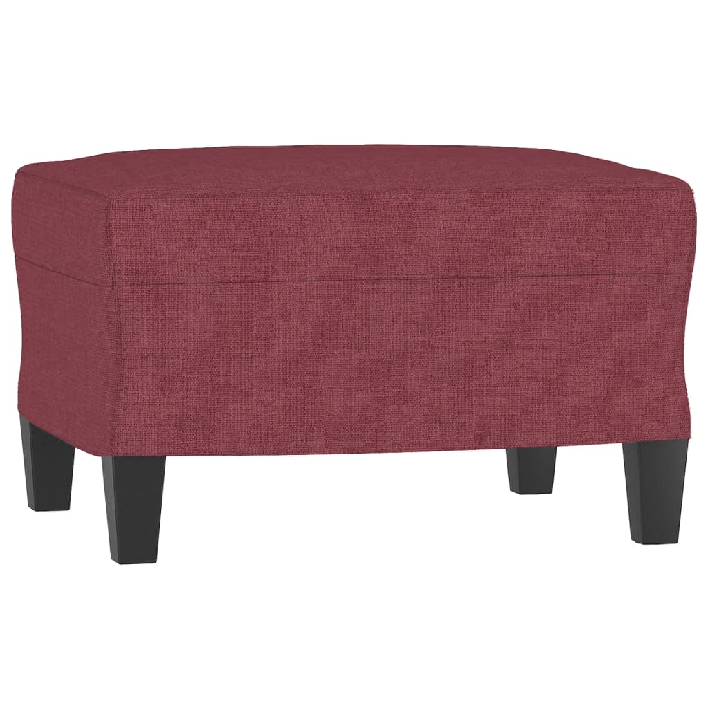 3-Sitzer-Sofa mit Hocker Hellgrau 180 cm Stoff