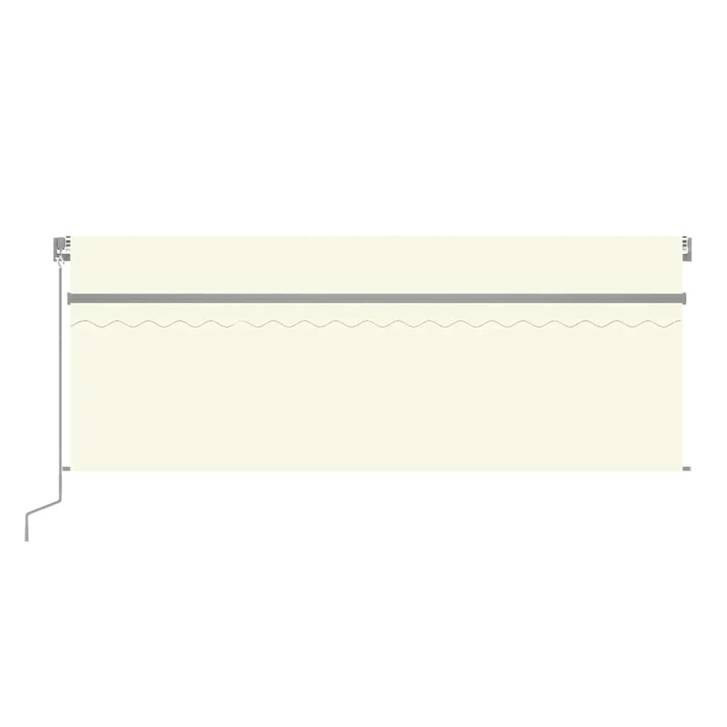 Markise Manuell Einziehbar mit Rollo 3x2,5 m Creme