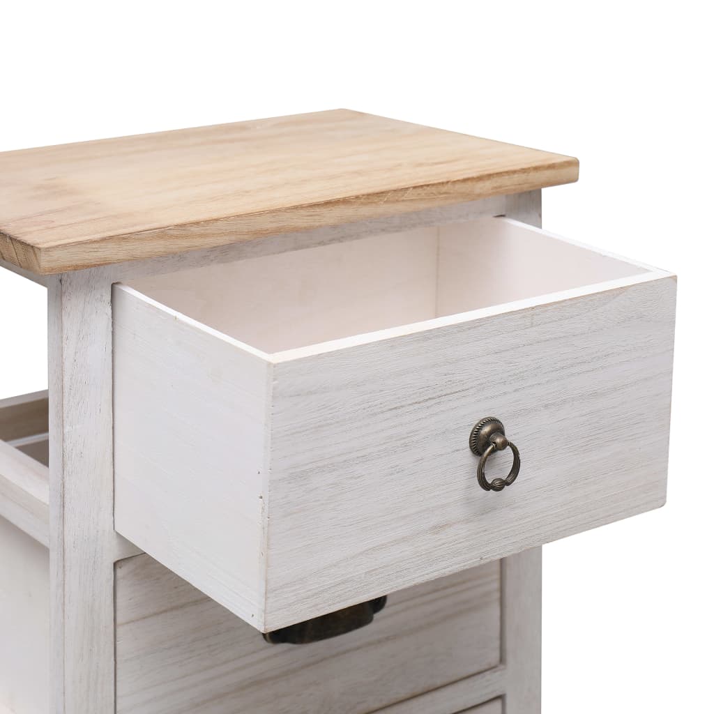 Beistellschrank 38x28x86 cm Massivholz Paulownia
