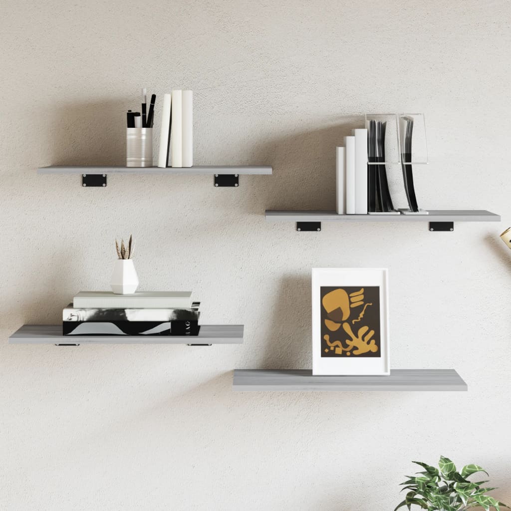 Bücherregal-Bretter 4 Stk. Weiß 40x10x1,5 cm Holzwerkstoff