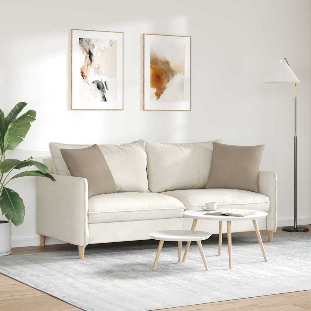 Sofakissen 2 Stück Taupe 50 x 30 cm Stoff