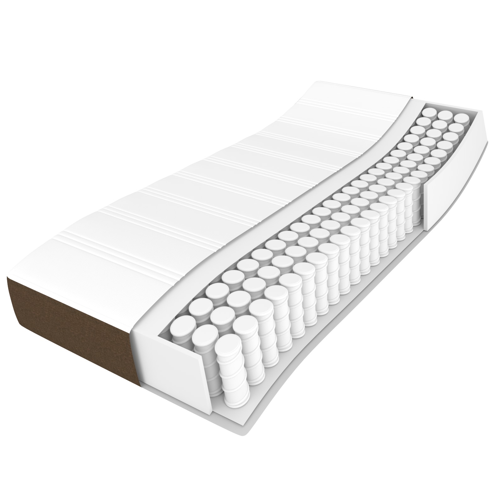 Taschenfederkernmatratze Mittel Hellgrau 80x200x20 cm Stoff