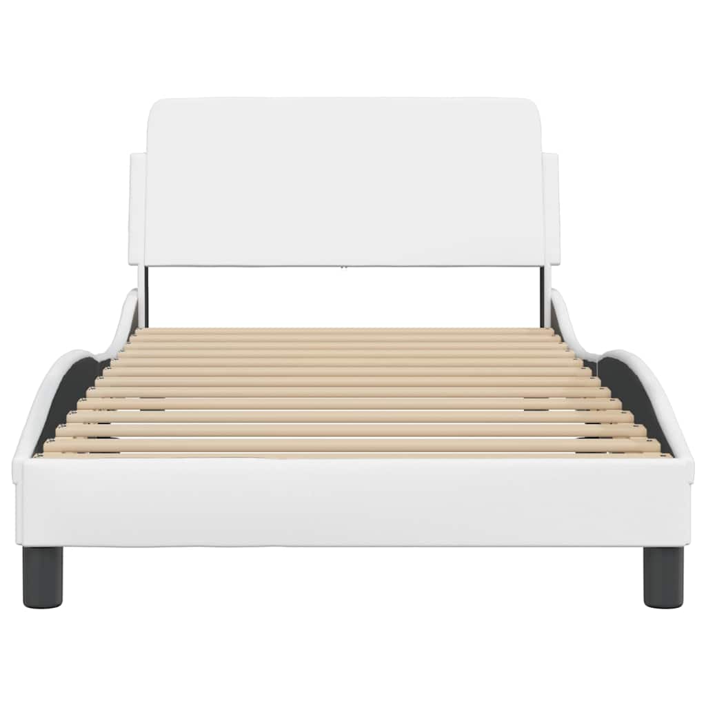 Bettgestell "Dover" Schwarz 100x190 cm Kunstleder