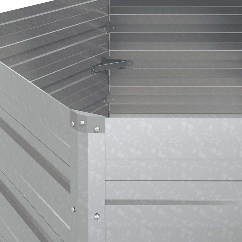 Garten-Hochbeet 129x45 cm Verzinkter Stahl Silber