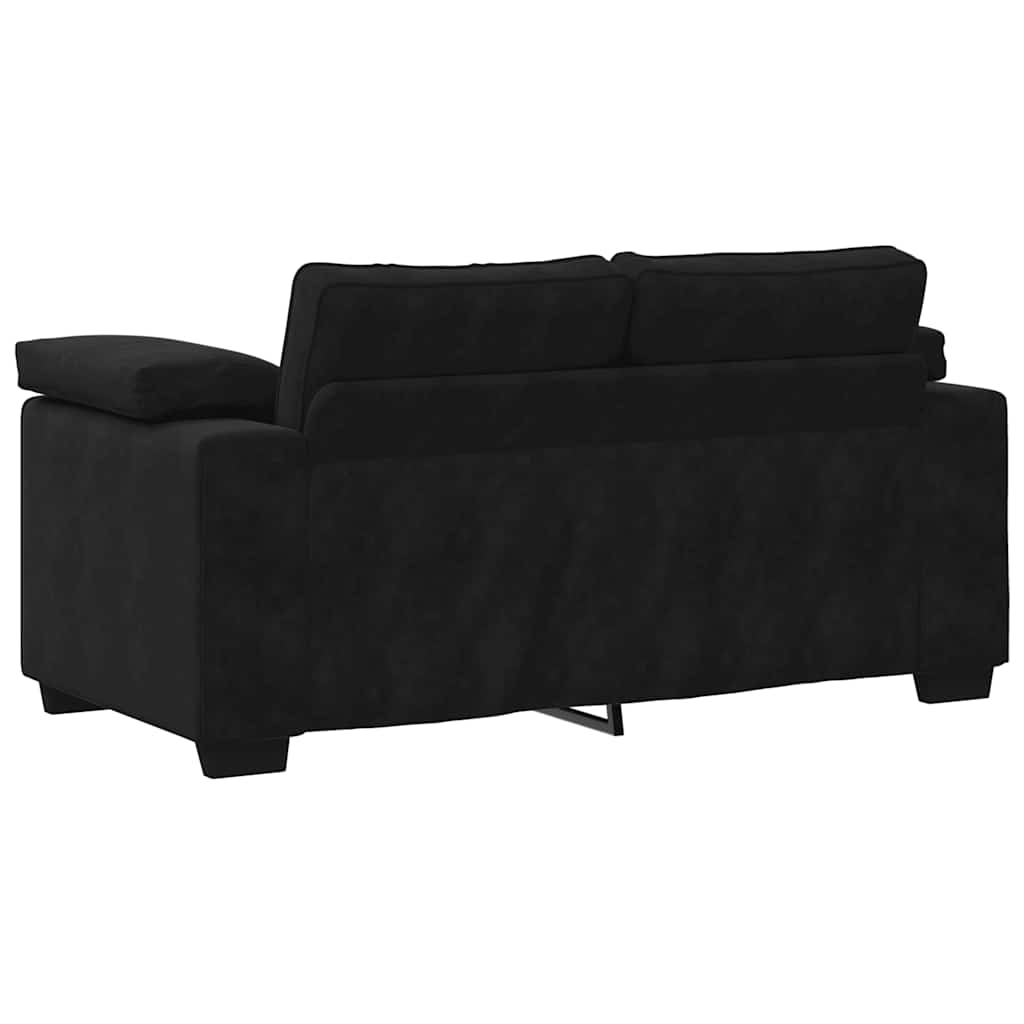 2-teiliges Sofa-Set mit Kissen, hellgrauer Samt