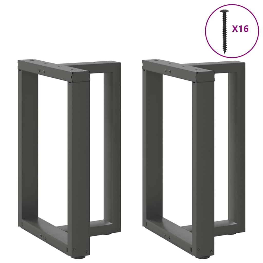 Couchtischbeine T-Form 2 Stk. Schwarz 30x25x(30-31) cm Stahl