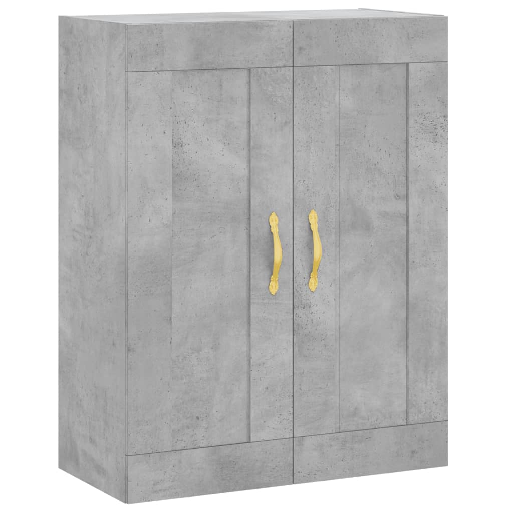 Highboard Betongrau 69,5x34x180 cm Holzwerkstoff
