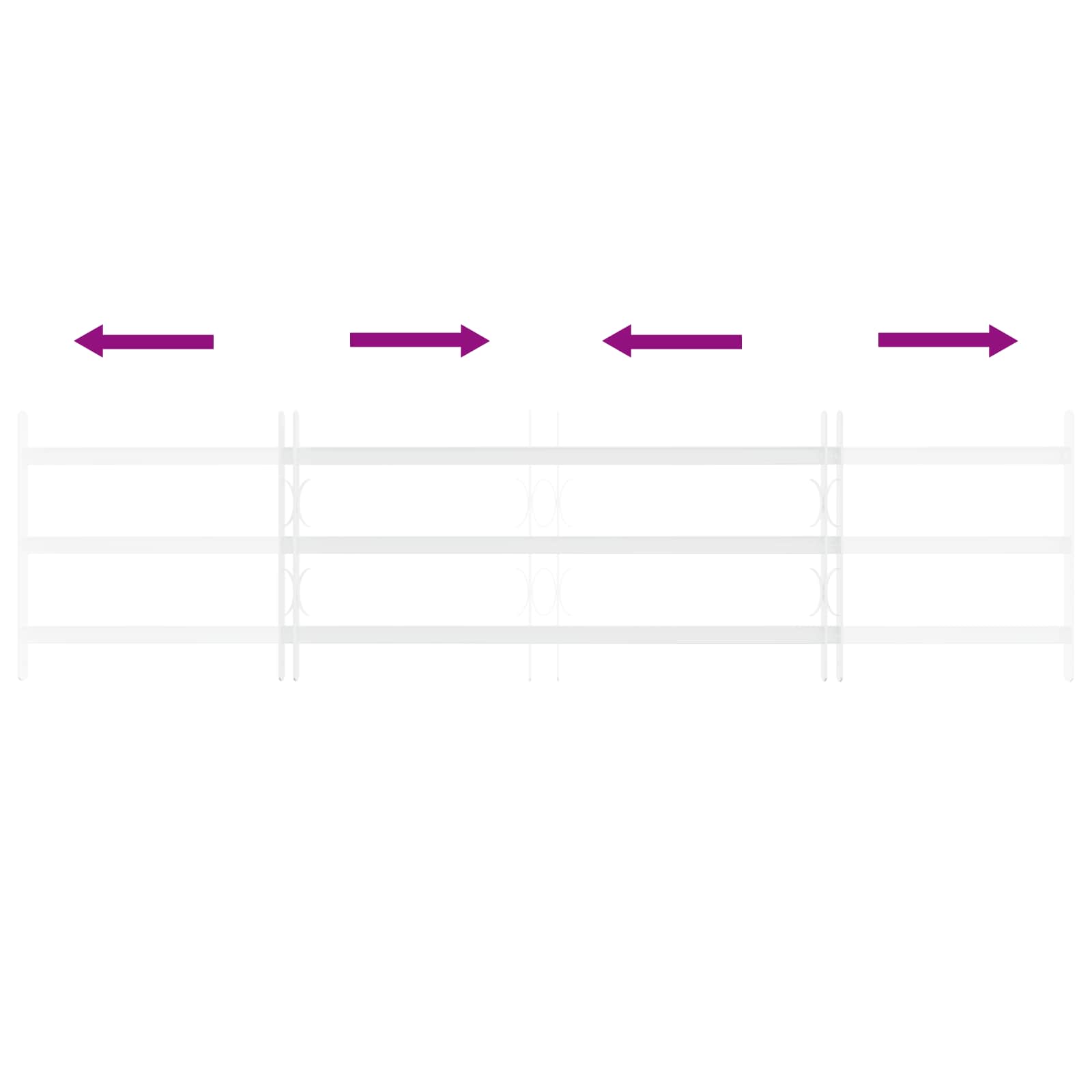 Sicherheitsgitter für Fenster mit 2 Querstangen 43-74 cm