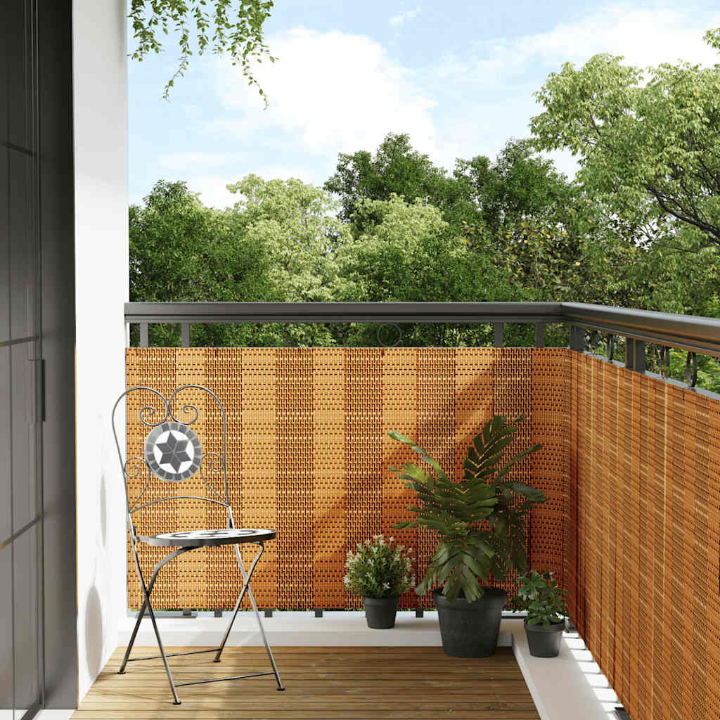 Balkon-Sichtschutz Anthrazit 300x90 cm Poly Rattan
