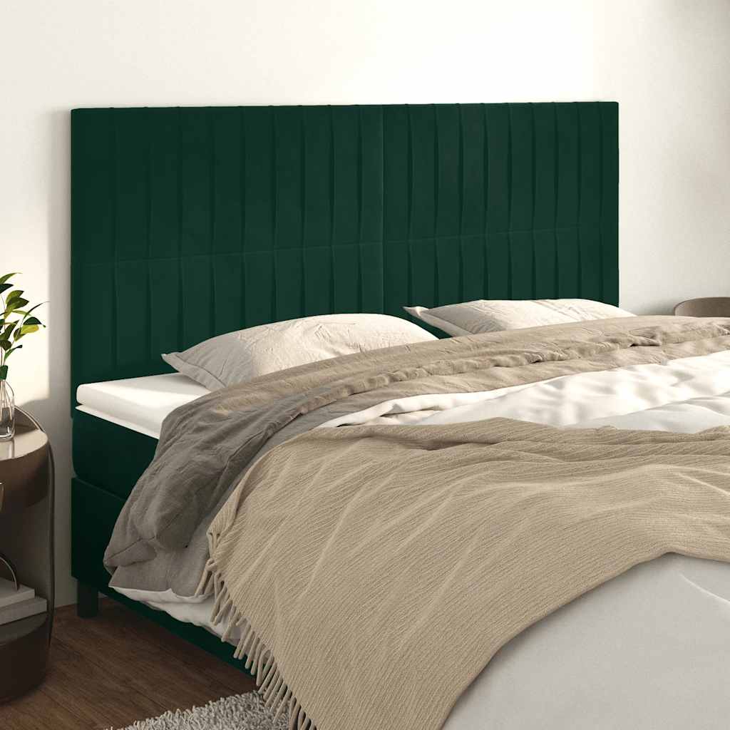 Kopfteil Hellgrau 80x5x118/128 cm Samt