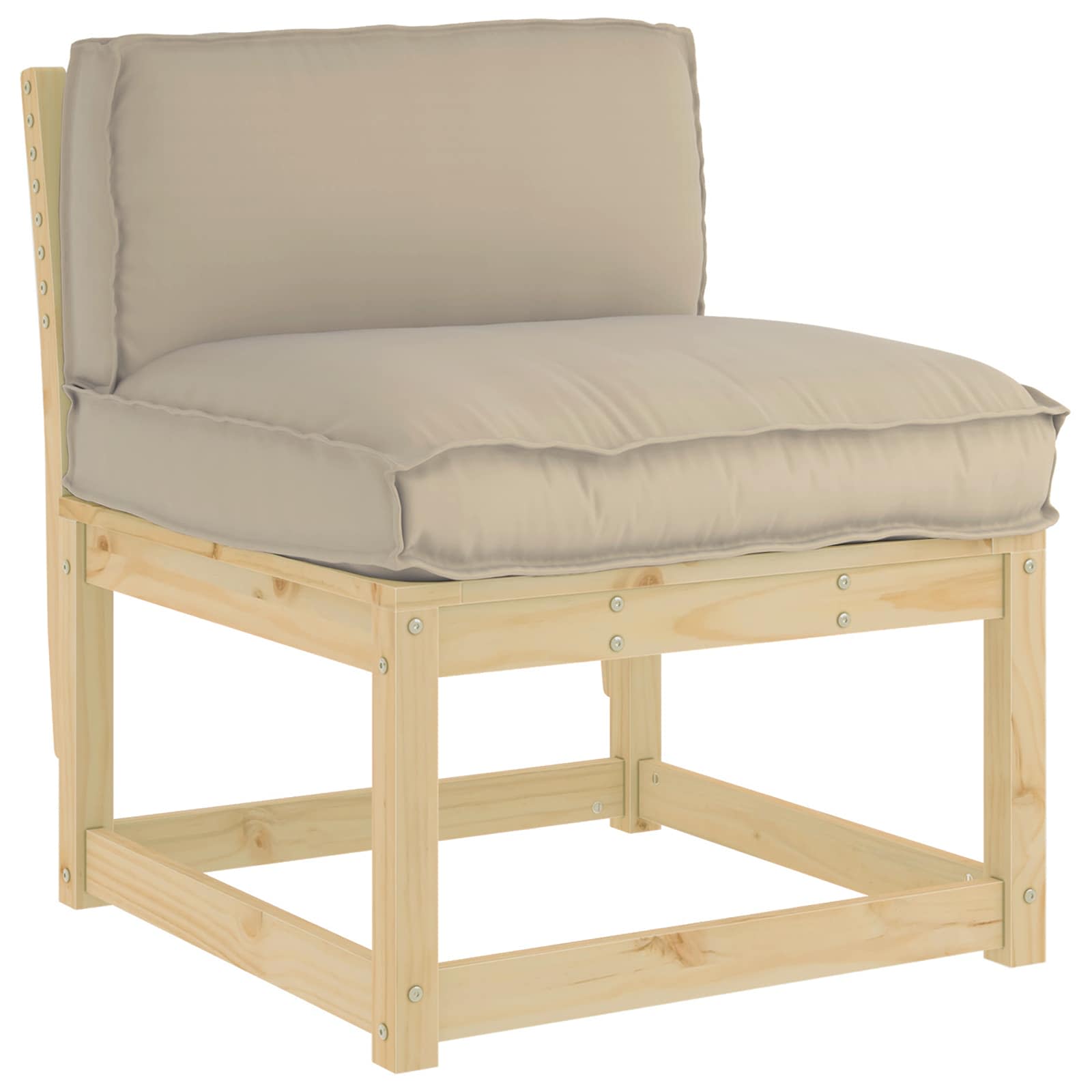 Kissen Anthrazit 80 x 40 x 12 cm Oxford-Stoff