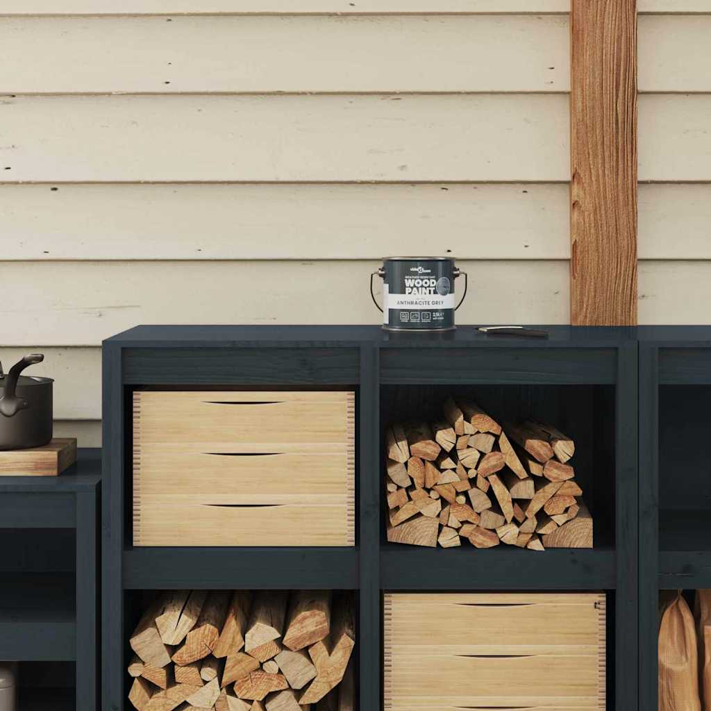 Holzfarbe Schwarz 2,5 L Wanddruck