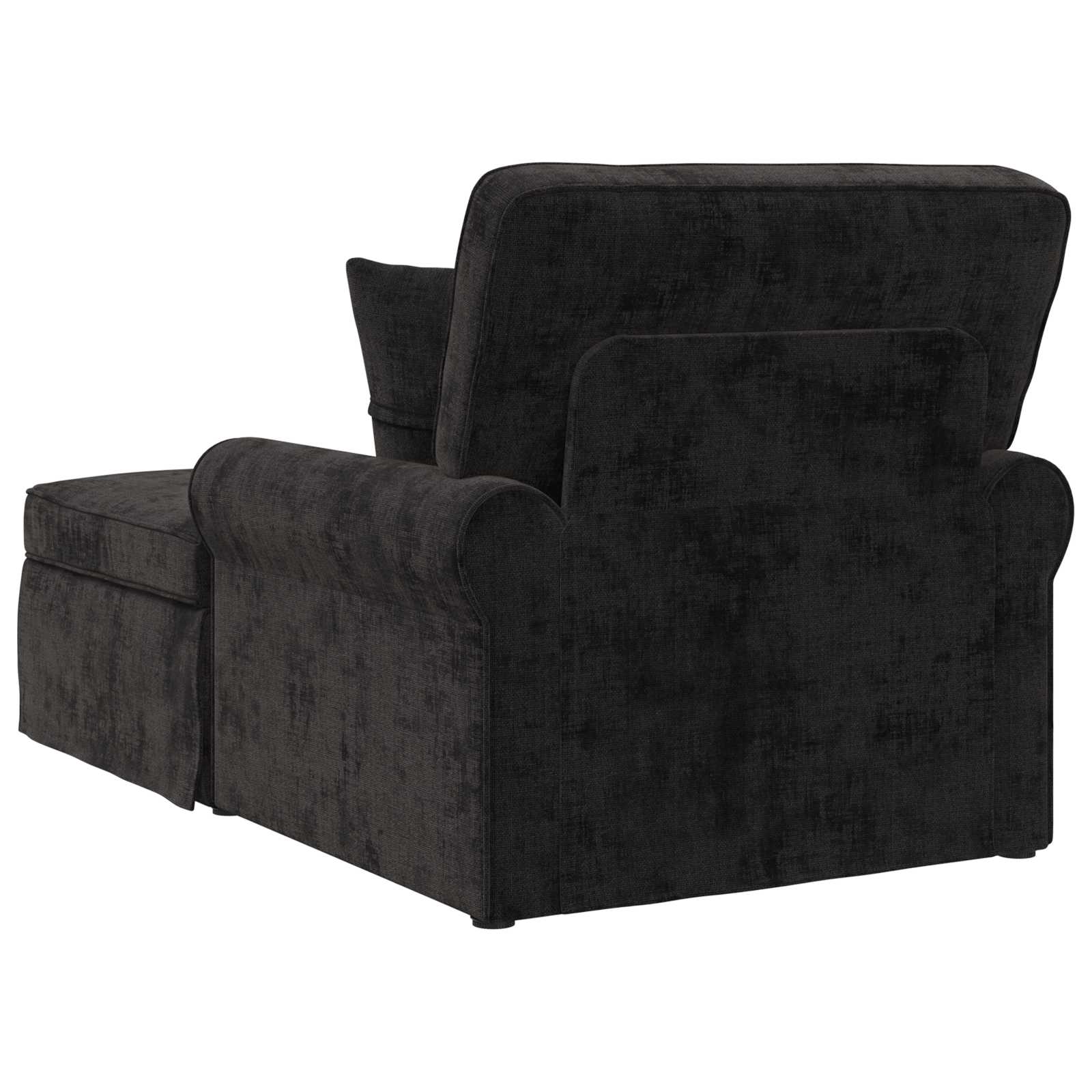 Chaise Lounge mit Rock mit Kissen Creme 157 x 91 x 91 cm ARES
