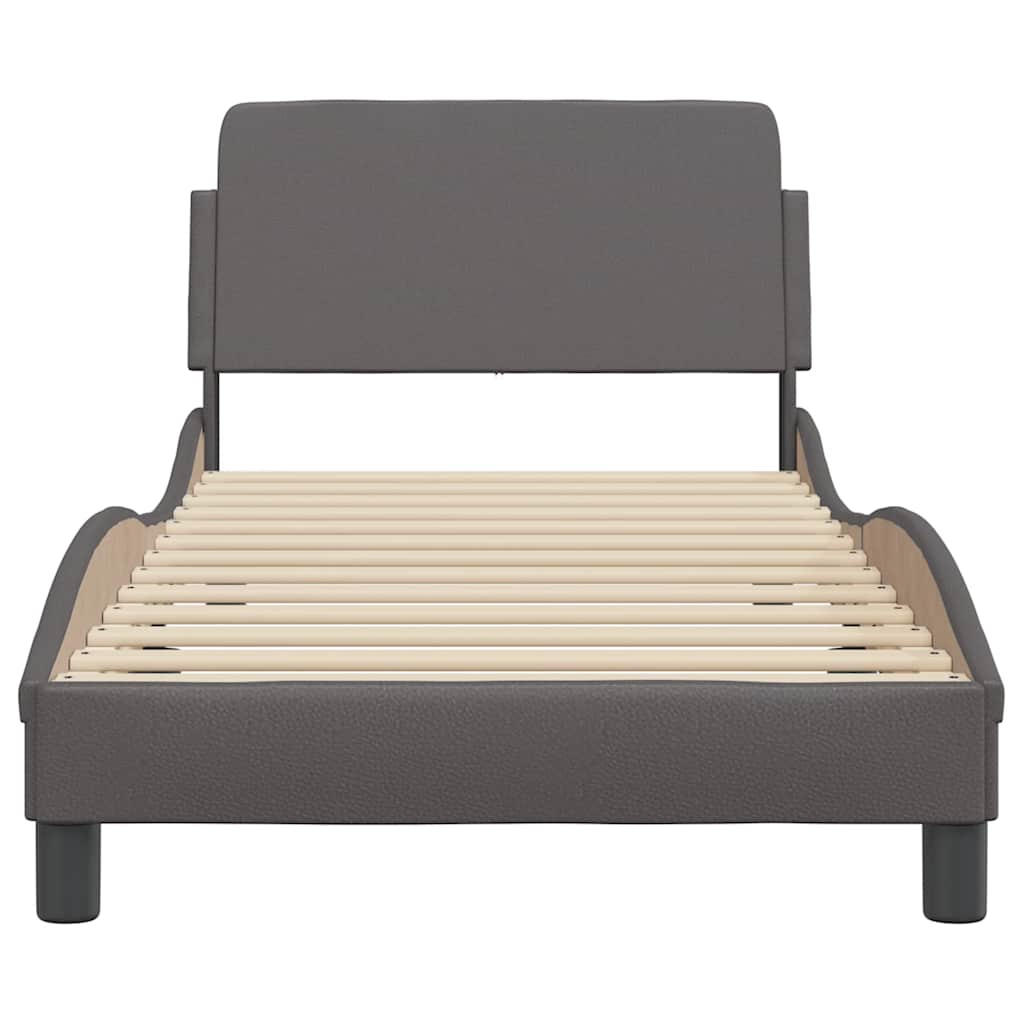 Bettgestell "Dover" Schwarz 80x200 cm Kunstleder