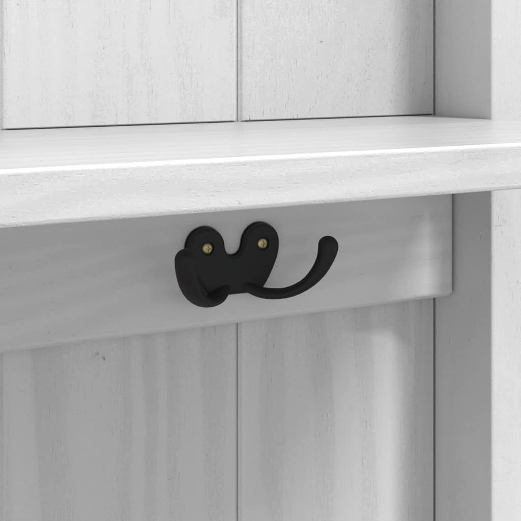 Flurschrank FLORO Wachsbraun 50 x 40 x 158 cm Massivholz Kiefer