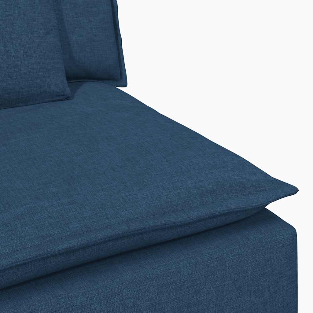 Modulares Sofa Endmodul mit Armlehne Kissen Hellgrau 100 cm
