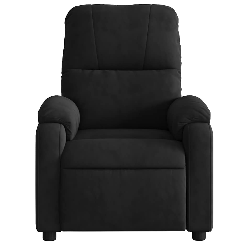 Massagesessel mit Liegefunktion, braun, Mikrofaserstoff